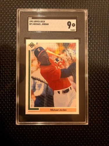 1991 Upper Deck SP1 Michael Jordan Chicago White Sox Baseball Card SGC 9 MINT