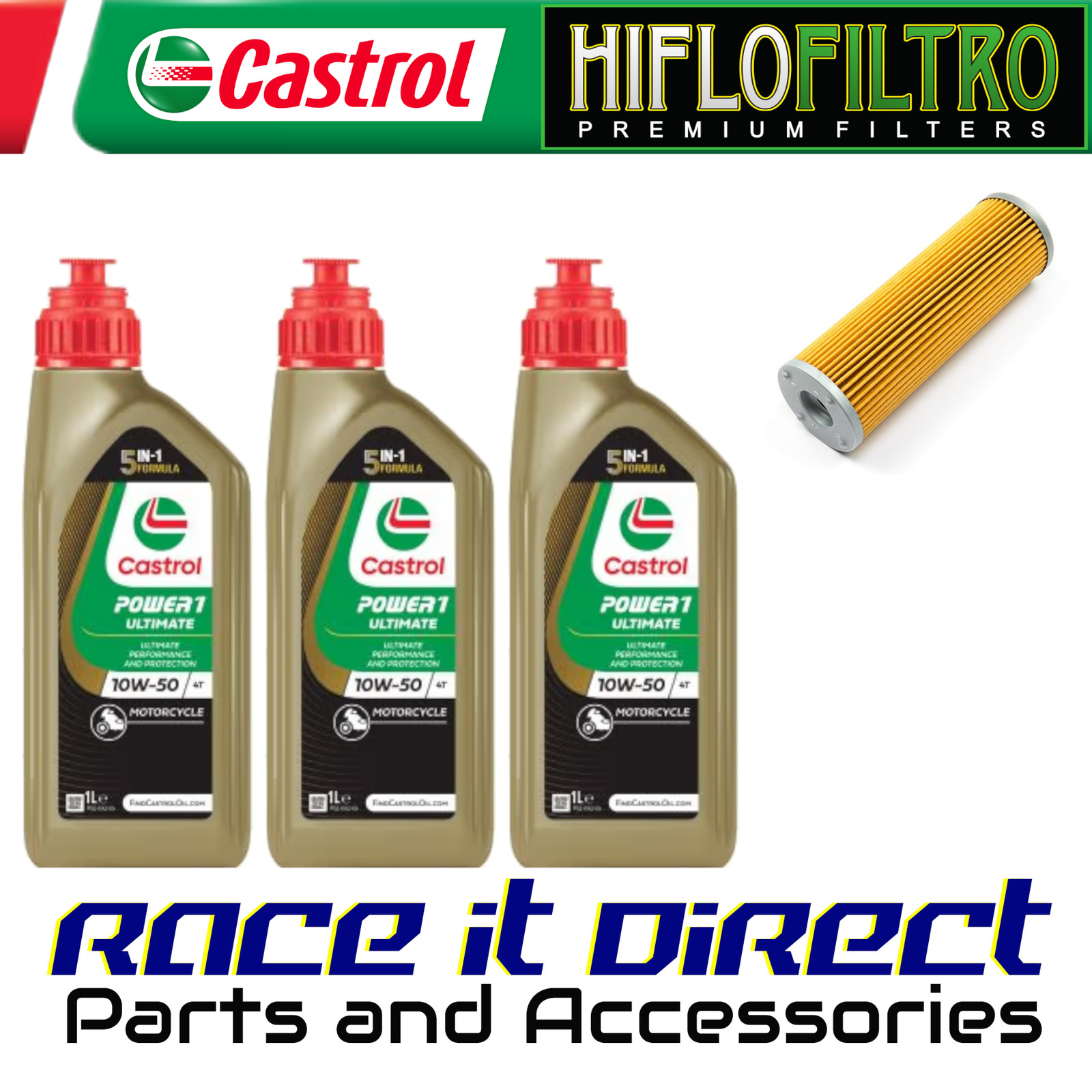 Service Kit for KTM 790 Duke 2018-2024 Castrol & Hiflo Filtro
