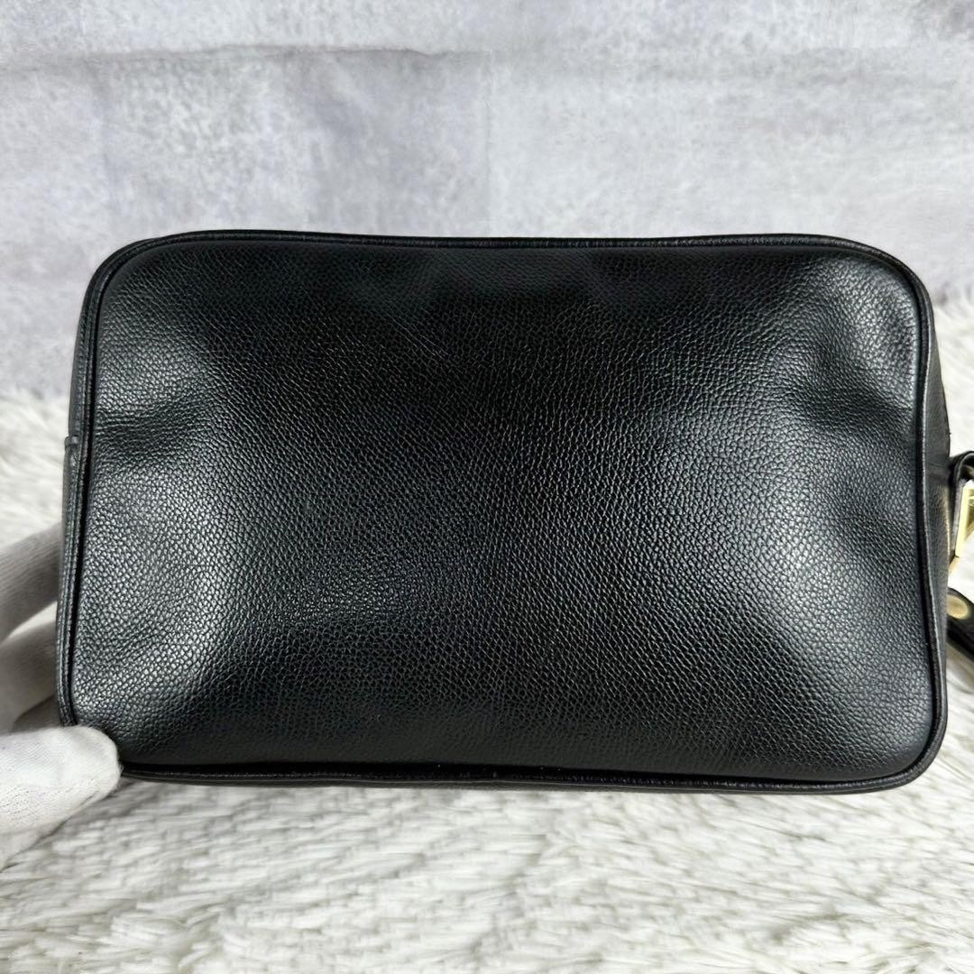 Pochette pochette Yves Saint Laurent pelle nera usata ottime+ condizioni JPN