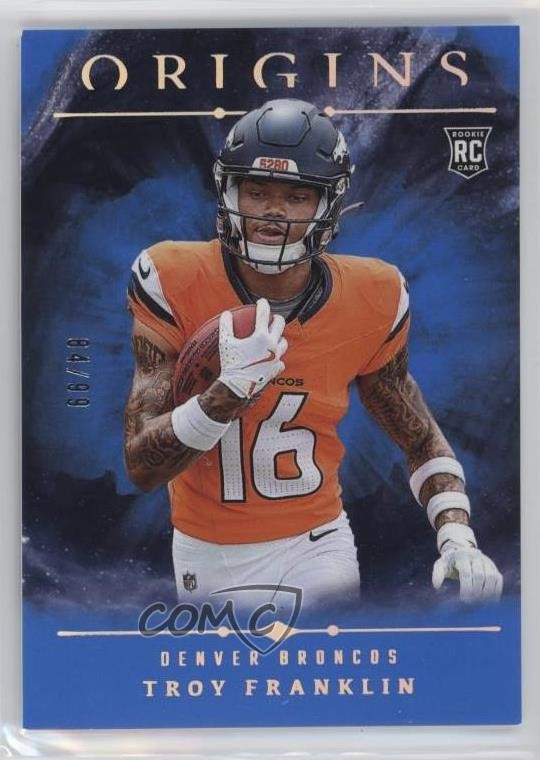 2024 Panini Origins Rookies Blue 84/99 Troy Franklin #113 Rookie RC 1c3k