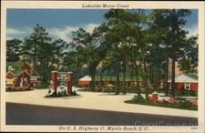 Myrtle Beach, South Carolina SC Lakeside Motor Court Tichnor Linen Postcard