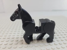 LEGO 10352c01pb02 Black Horse - Red Eyes, Moveable Legs - LotR 9472 79007