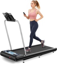 Walking Treadmill Pad with Handle Bar, Silent Fitness Equipment, Treadmill with