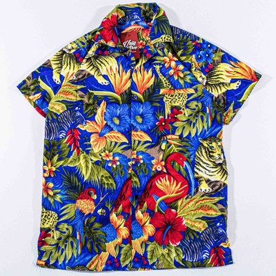 Vintage Tropical All Over Print Shirt Small Camp Hawaiian Surfer Beach Boho