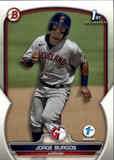 2023 Bowman 1st Edition Jorge Burgos #BPPF-98 Cleveland Guardians 27P