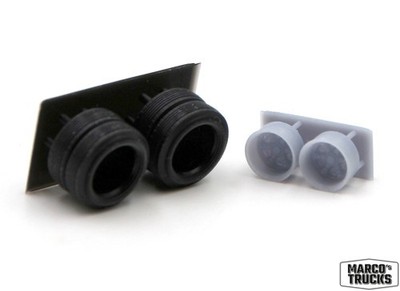 Trilex Wheel rim and Tires 2/4 Piece for Drive axle - 1:87 /DP2