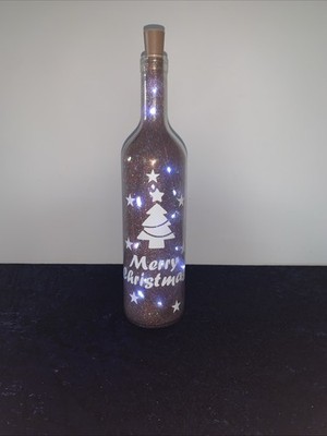 Gold/Grün Glitzer Leucht Weihnachten Glitzer Flasche
