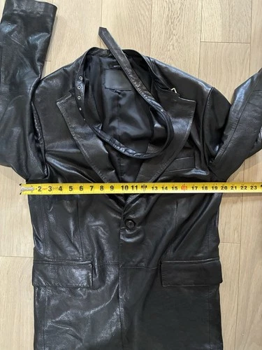 $2995 New R13 Belt Collar Leather Jacket Small Goth Glam Rock Owens Avantgarde image 12