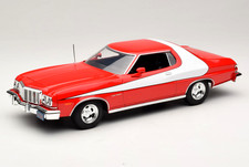 MCG DIECAST 1/18 1975 FORD GRAN TORINO IN RED & WHITE "STARSKY & HUTCH" 181005