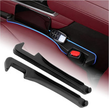 2 Pack Car Seat Gap Filler Organizer Storage Slot Hook Phone Console Universal
