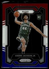 2023-24 Panini Prizm #131 Andre Jackson Jr. Prizms Red White and Blue Rookie