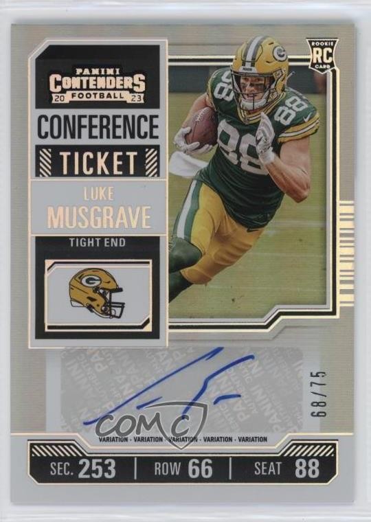 2023 Panini Contenders Conference Ticket 68/75 Luke Musgrave Rookie Auto RC 0y2q