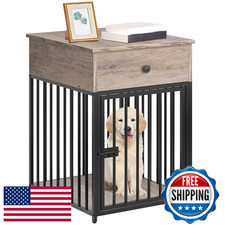 Hoobro Dog Crate Furniture Wooden Dog House Decorative Dog Kennel Drawer Indoor
