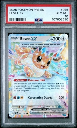 Pokemon TCG Eevee ex 075/131 Prismatic Evolutions Double PSA 10