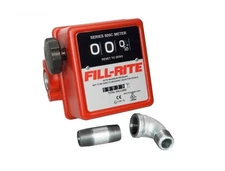 Fill-Rite 807CMK 3/4'' Fuel Heavy Duty Mechanical Flow Meter Kit  Red, Aluminium