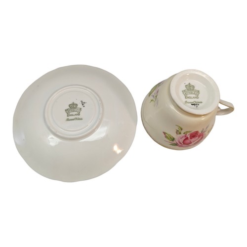 Aynsley E Gland C900 Pink Cabbage Rose Tea Cup And Saucer - Picture 9 of 13