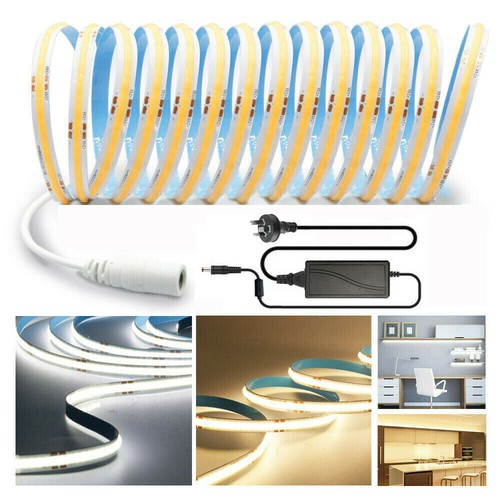 5M 12V/24V COB LED Strip Lights Christmas High Density Tape Warm Natural White - Picture 18 of 21