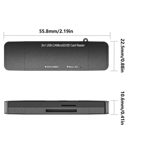 Portable Type C Card Reader Compatible for Memory Card Reader Support OEM - 第 8/8 張圖片