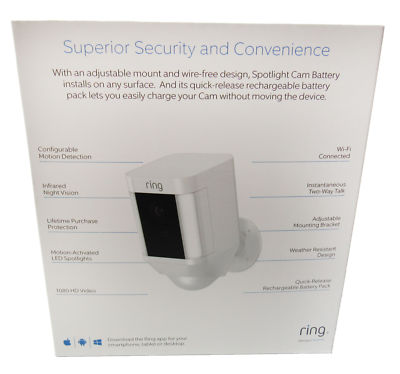 Ring Spotlight Cam HD Security Camera with Live View Night