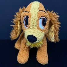 Lady  the Tramp Girl Dog Plush 9" Stuffed Animal Brown Tan Sherpa Sewn Eyes