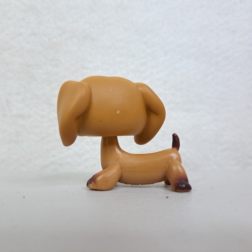 Littlest Pet Shop LPS #139 Tan Brown Dachshund Weiner Dog 2005 Red Magnet - Picture 5 of 8