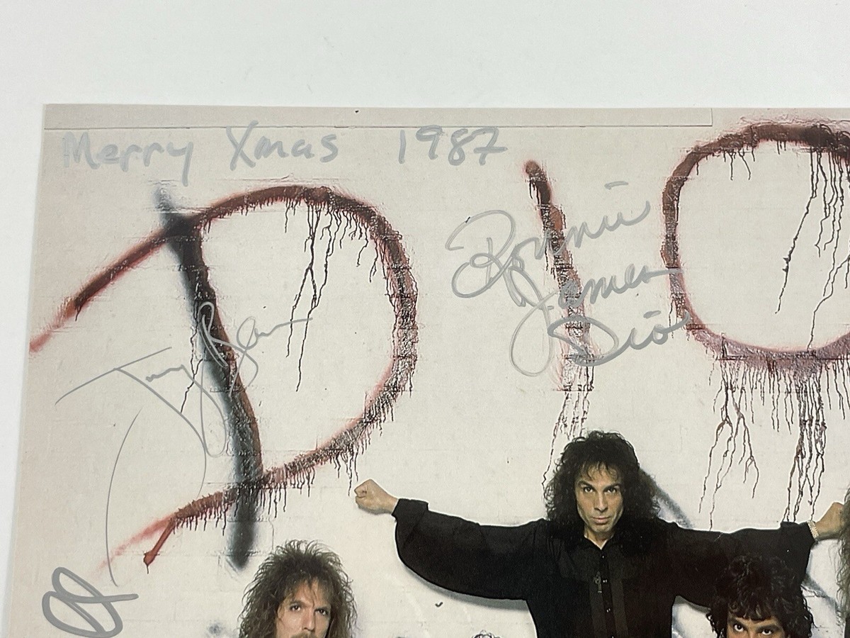 Ronnie James Dio Band Signed Photo Black Sabbath Rainbow Heaven