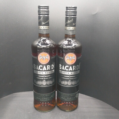 Bacardi Carta Negra Superior Black Rum 37,5% Alkohol 2 x 0,7 Liter