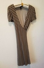 Banana Republic Womens Medium Stretch Printed Short Sleeve Wrap Dress Multicolor