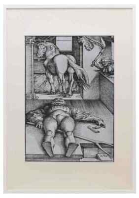 Baldung Grien Hans Der Bräutigam Verhext 5 A3 A4 gerahmter Druck Bild