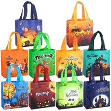 10PCS Halloween BagsHalloween Tote Bags with Handles Gift Bags Multifunctiona...