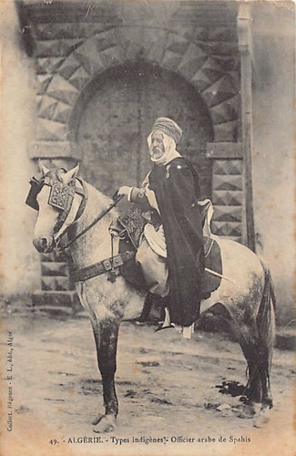 Figurine Bois Lucotte - Officier Spahis Algérien à Cheval - 1:110