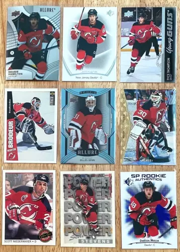 NJ DEVILS ROOKIES YOUNG GUNS TYCE THOMPSON SP MERCER GILLES SENN + BRODEUR