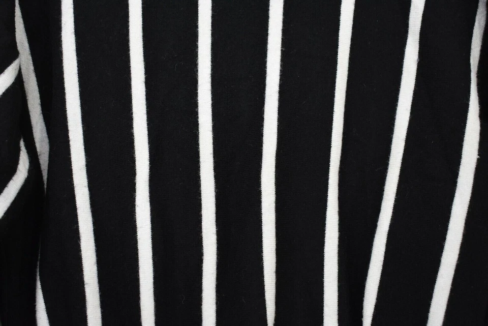 Suéter Pullover Umgee EE. UU. Mujeres Blanco Rayas Manga Larga Acanalada Cuello Atado S Foto 4 de 4