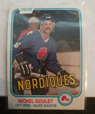 1981-82 o-pee-chee hockey Michel Goulet 2nd-year card #275 in ex condition