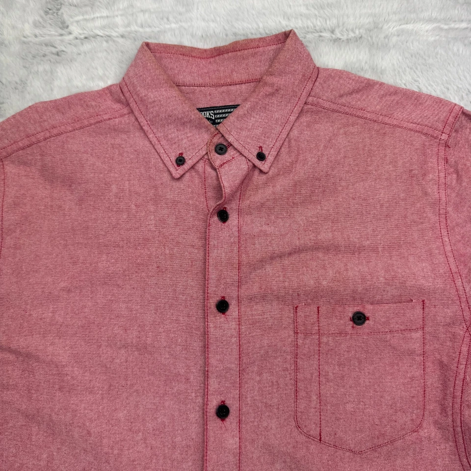 Crooks & Castles Shirt Mens Medium Salmon Casual Long Sleeve Collar Button Down - Image 2 of 4