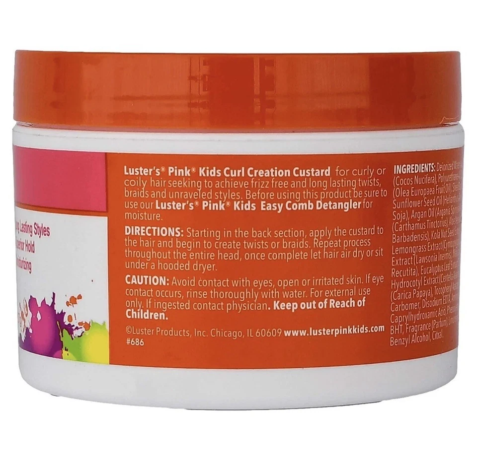 Natillas Luster's Pink Kids Curl Creation para giros y trenzas 8 oz Foto 2 de 4