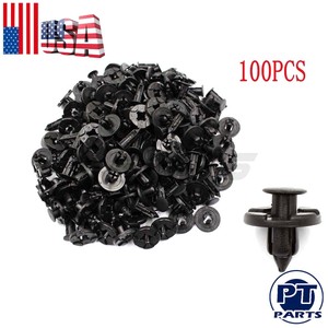 100pcs-Plastic-Rivet-Fastener-Mud-Flaps-Bumper-Fender-Push-Clips-8mm-for-Nissan