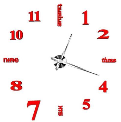 DIY Large Wall Clock Big Watch Decal 3D Stickers Roman Numerals Mute Wall Clock