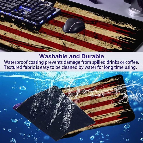 Gaming Mouse Pad with Stitched Edges, Non-Slip Waterproof Rubber Base Mouse Pad - Afbeelding 7 van 12