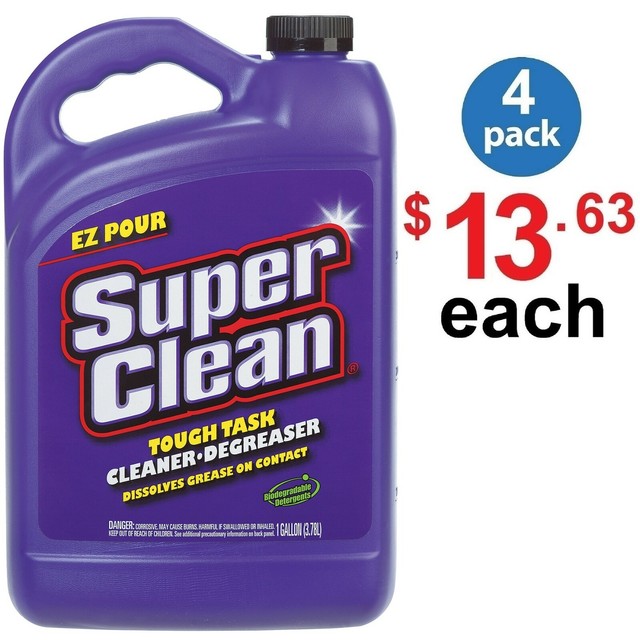 SUPER CLEAN Heavy Duty Biodegradable, Degreaser Grease Dissolve 1 Gal