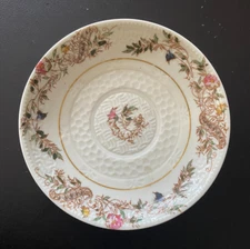 Collectible Haviland Limoges saucer plate flower pattern cream/pink/green/gold