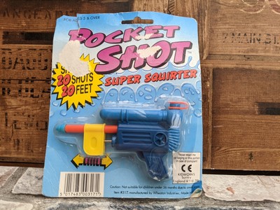 Vintage Pocket Shot Blue Super Soaker Wasserpistole - Neu Versiegelt