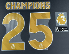 LIVERPOOL CHAMPIONS 25 OFFICIAL AVERY DENNISON GOLD PLAYER SIZE NAME SET PACHES