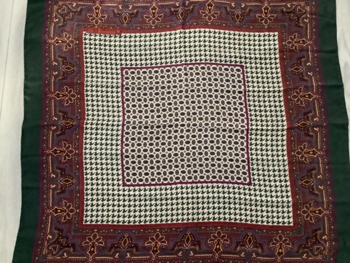 Christian Dior Vintage Square Silk Scarf Trotter Monogram