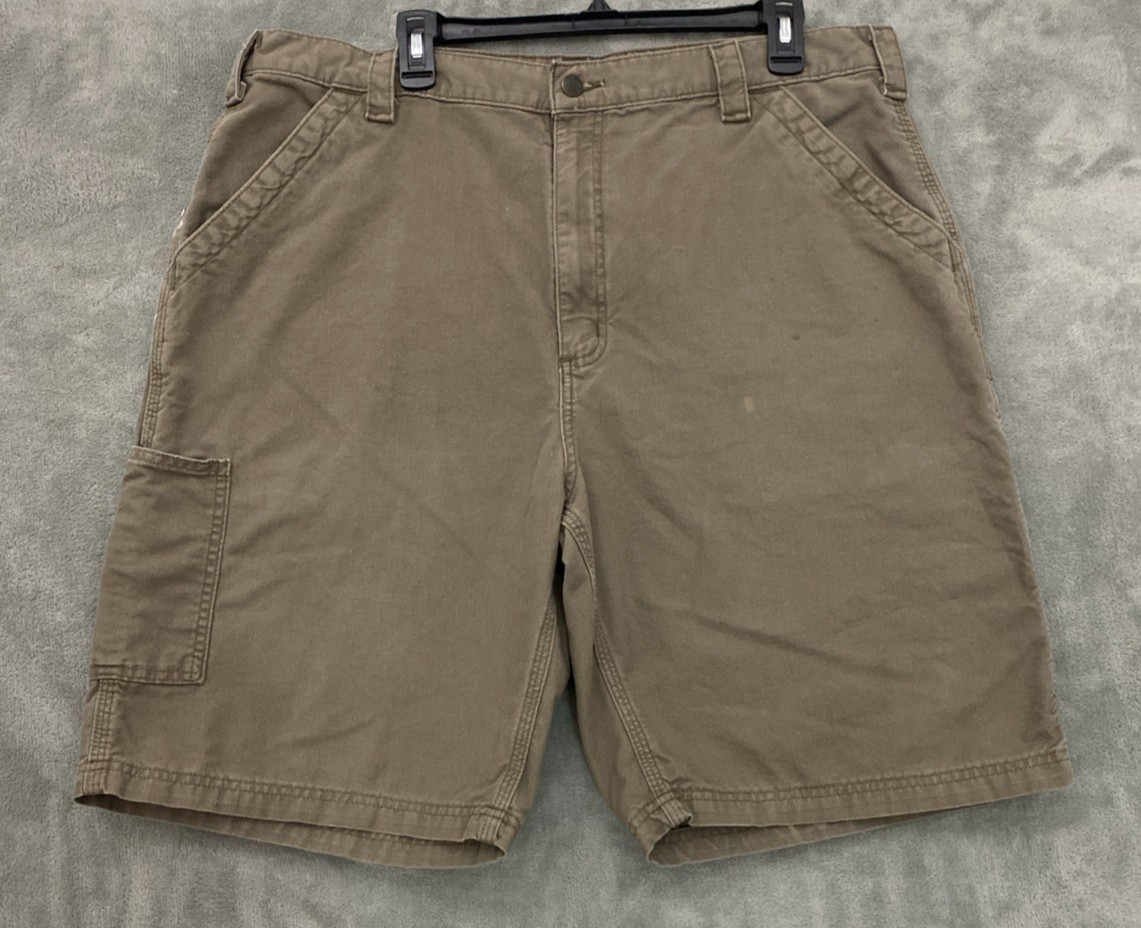 Carhartt Men's Brown Carpenter Work Cargo Pockets Shorts Size 40 B147 LBR