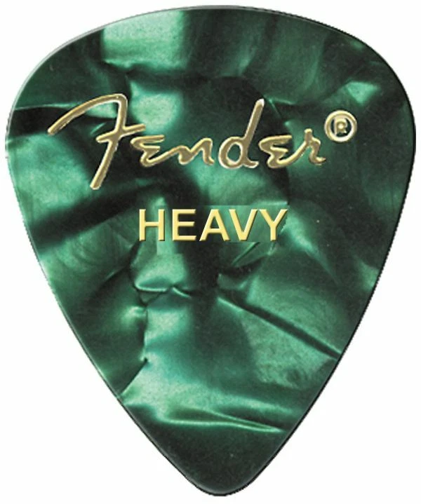 3 x Fender 351 Shape Classic Celluloid Guitar Picks Medium Thin & Heavy Plectrum - Image 3 of 3