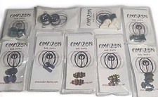 (9) MultiColor Ear Piercing Plug LOT - Tribal Faces, Amber, Amethyst, Tigers Eye