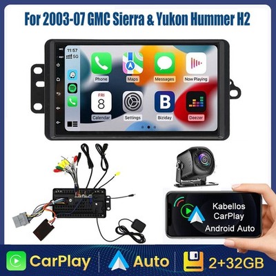 Radio de coche Android14 para 2003-07 GMC Sierra Yukon Hummer H2 Carplay estéreo