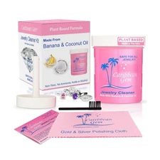 Jewelry Cleaner Kit 8oz with Basket, Brush & Polishing Cloth - All ... Fast Ship