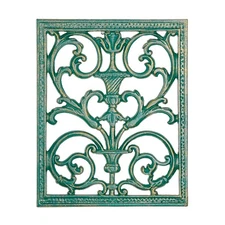Sungmor Cast Iron Wall Plaque Elegant Sculpture Flower Scroll Hallway Wall Decor